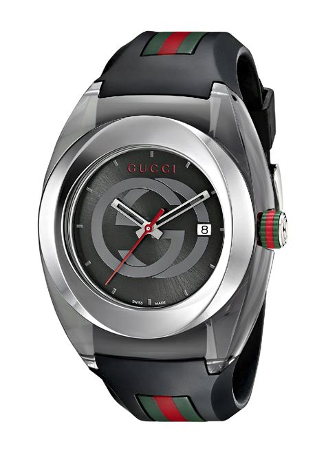 mens gucci watch rubber strap